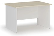Biurko PRIMO WHITE, 120x80 cm, biały/brzoza