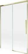 Mexen Rox parawan nawannowy 2-skrzydłowy rozsuwany 120 x 150 cm, transparent, złoty - 8C9-120-001-50-00