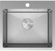 Mexen Solix zlewozmywak stalowy 1-komorowy 500 x 450 mm, inox HC - 6402501000-01HC