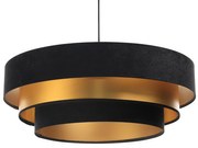 Czarno-złota welurowa lampa wisząca glamour - 5X S454 K0-F99