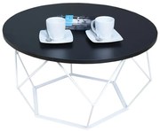 Okrągły stolik kawowy z czarnym blatem Z1-R11