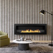 LIVORNO 120 Czarny Biokominek Ścienny Do Wbudowy 120x40