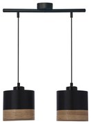 Żyrandol na lince PORTO 2xE27/60W/230V czarny/brązowy