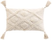 Poduszka z frędzlami i tuftowanym wzorem, 30 x 50 cm, INCA