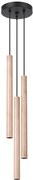 Drewniana industrialna lampa wisząca tuby - A379 W3-W79