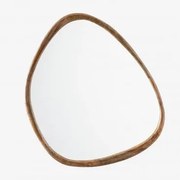 Lustro Ścienne Nieregularne 85x70 Cm Z Drewna Mango Dilian Drewno Mango - Sklum