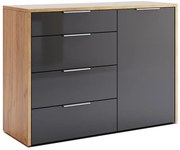 Skandynawska komoda w klorze dąb craft + lava mat M7-R67