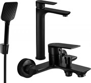 Mexen Alfa R62 zestaw wannowy, czarny - 745713R62-70