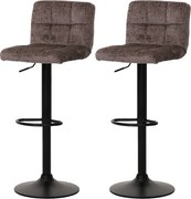 Stołek barowy MCW-G87 (zestaw 2 szt.),  brązowy