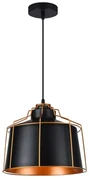 Czarna lampa wisząca z metalowym kloszem ø 32 cm Goa – GTV