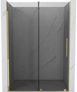 Mexen Velar drzwi prysznicowe rozsuwane 140 cm, grafit, złote - 871-140-000-41-50