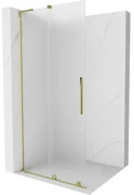 Mexen Velar L ścianka prysznicowa rozsuwana Walk-in 90 x 200 cm, szron 8 mm, złota - 871-090-003-33-50