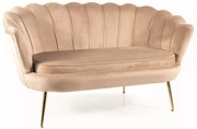 Sofa CAMELLIA 2 VELVET beżowa SIGNAL