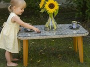 Mały stolik ogrodowy szklany blat stoliczek kawowy