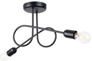 Żyrandol LOOP 2 czarny supeł SOLLUX  LIGHTING