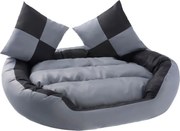Petstuff Legowisko dla psa, szare / czarne, 75 x 80 x 20cm