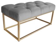 Ławka CHESTERFIELD LOFT podstawa złota pufa podnóżek MG17