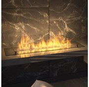 InFire - Wbudowany BIO kominek 8,5x120 cm 6kW czarny