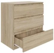 Komoda BASIC 3 szuflady – Dąb Sonoma | 71x75x40 cm