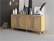 Komoda – 150 cm x 73 cm x 36 cm – Dąb szafirowy – Płyta wiórowa pokryta melaminą