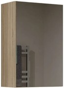 Szafka łazienkowa z lustrzanym frontem dąb sonoma H4-A49