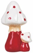 Ceramiczna świąteczna dekoracja w kształcie muchomorka VDE Tivoli 1996 Fungo, wys. 18,5 cm
