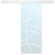 Naścienne drzwi przesuwne HEIDI - wys. 205 × szer. 83 cm - Szkło hartowane