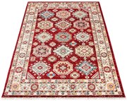 Prostokątny czerwony dywan w geometryczne wzory F4-H65