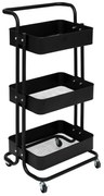Wózek kuchenny BLACK EDITION 3-poziomowy, 45 x 36,5 x 86 cm
