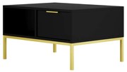 Stolik kawowy AUSTIN 80x60 czarny/złoty KOCOT MEBLE