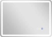 HOMCOM Lustro łazienkowe z oświetleniem LED, matą przeciwmgłową, 3 regulowanymi kolorami, 700 x 900 mm, Kolor srebrny