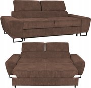 Sofa kanapa Savio salon Family meble brąz sztruks reg zagłówek