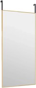 Złote prostokątne lustro wiszące na drzwi Z5-D81