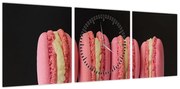 Obraz makaroników (z zegarem) (90x30 cm)