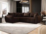 BEDANTE narożnik MOLISA L PLUS Cosmic 800 lewa brązowy z funkcją spania sofa w kształcie litery L z pojemnikiem na pościel