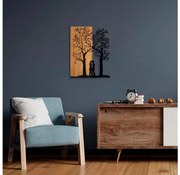 Dekoracja ścienna 45x58 cm drzewa drewno/metal