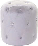 Taboret MCW-D22,  aksamitny jasnoszary