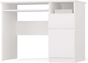 Biurko PORTO Prawe |  Białe | Komputerowe z Szufladą | 98,5x51x75,5 cm | Nowoczesne