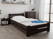 Łóżko Laura 120 x 200 cm, orzech Stelaż: Ze stelażem listwowym rolowanym, Materac: Bez materaca
