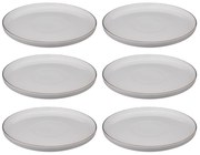 Talerze obiadowe porcelanowe SUBLIMA, złota obwódka, 6 sztuk x Ø 27 cm