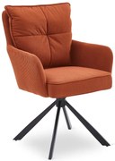 Sztruksowy rudy fotel obrotowy - Herry