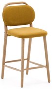 Musztardowy hoker (wysokość siedziska 66 cm) Helda – Kave Home