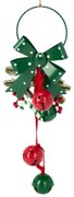 Świąteczna dekoracja z metalowymi dzwoneczkami, 29 cm