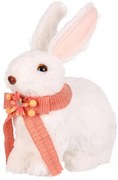 Dekoracje wielkanocne Zajączek z kokardką, 10 x 15x 1 9 cm, biały