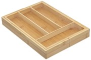 Wkład do szuflady na sztućce, bambusowy, 25-39 cm, rozsuwany
