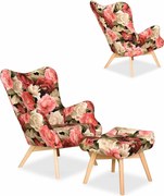 Fotel skandynawski Luna z podnóżkiem Family Meble