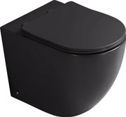 Mexen Lena miska wc stojąca Rimless Tornado z deską wolnoopadającą slim, duroplast, czarna mat - 3222T4085