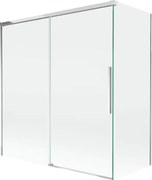 Mexen Rox parawan nawannowy 2-skrzydłowy rozsuwany 150 + 70 x 150 cm, transparent, chrom - 8C9-150-070-01-00