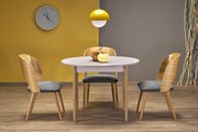 Stół rozkładany PIVOT 102(142)x102 kaszmirowy/dąb naturalny HALMAR