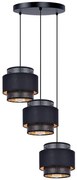 Czarna lampa wisząca z 3 abażurami nad stół - 3Y A514 N8-K68